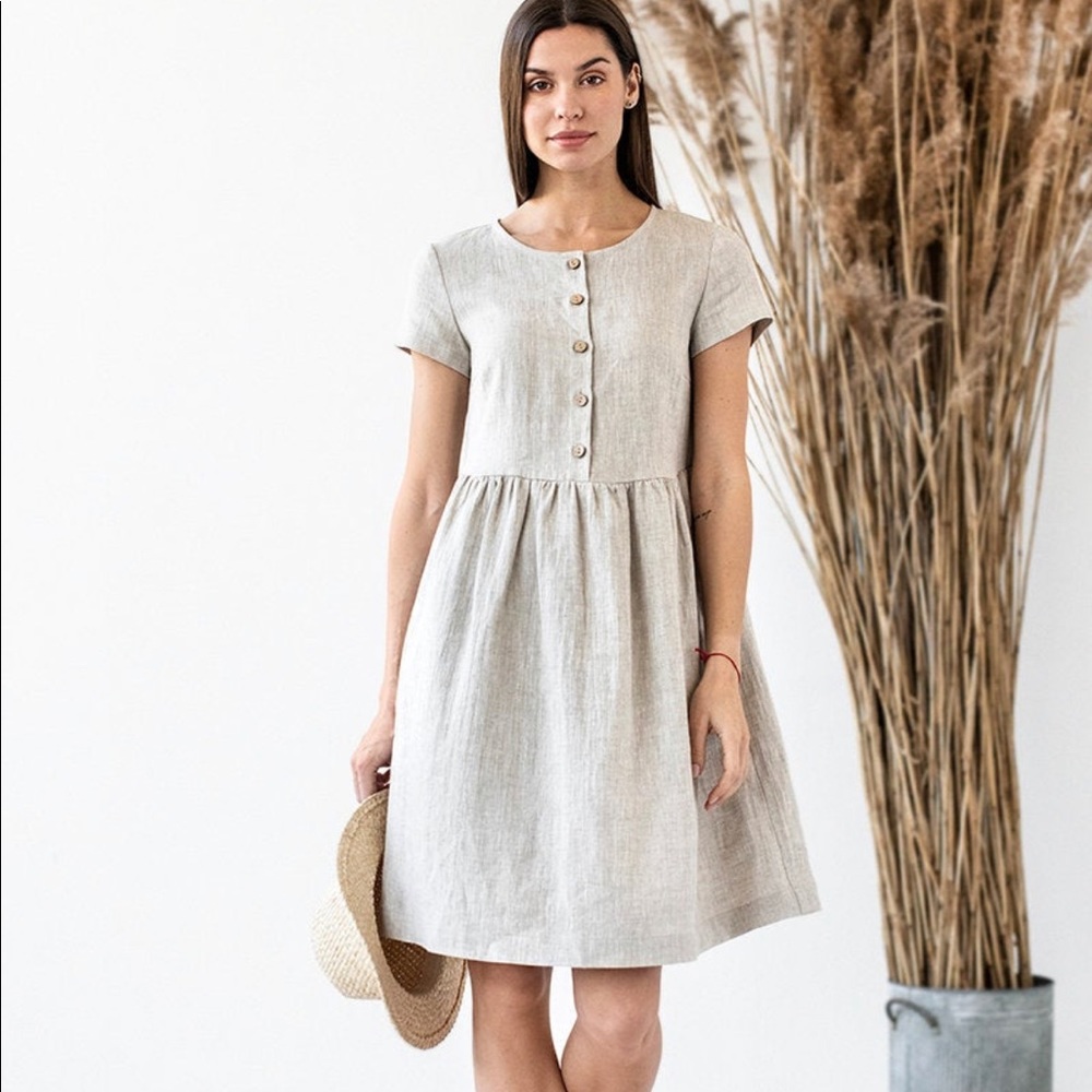 Magic linen midi dress